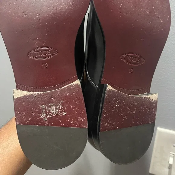 Tod’s Black Dress lace ups shoes Sz 12 - Picture 8 of 13